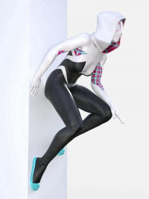 Female Spiderman and Spidergwen Poses Spiderverse Pose Set-女蜘蛛侠和蜘蛛侠摆出蜘蛛侠的姿势