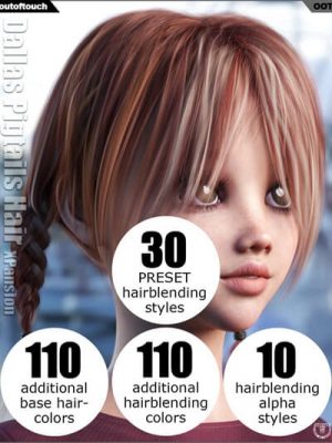 OOT Hairblending 2.0 Texture XPansion for Dallas Pigtails Hair-头发混合20纹理扩展，为达拉斯辫子的头发