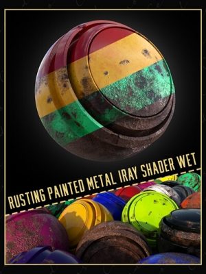 Rusting Painted Metal Iray Shader Wet-生锈的油漆金属光线着色器湿