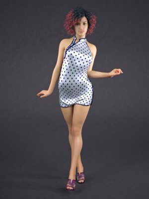 Sexy Cheongsam Outfit for Genesis 8 Female(s)-《创世纪》8女性