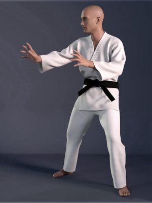 dForce HnC Judo Suit for Genesis 8 Males-创世纪8号柔道套装男性