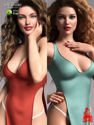 dForce Low Cut Dress for Genesis 8 and 8.1 Females-创世纪8和81女性的低胸裙