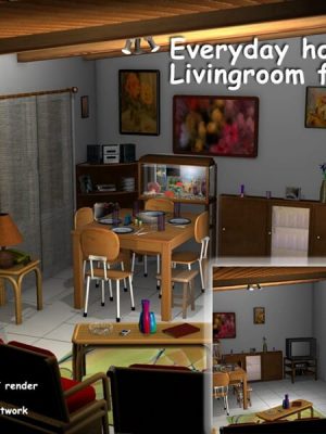 Everyday house – Living room full-日常生活中的房子客厅里坐满了人