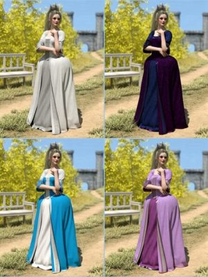 Fairytale Texture Styles for dForce Gown of Fantasy 4-童话纹理风格为礼服的幻想4