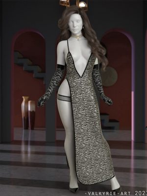 InStyle – dForce Catalina Long Slit Dress for Genesis 8 Females-《创世纪8》女性的卡特琳娜长缝裙