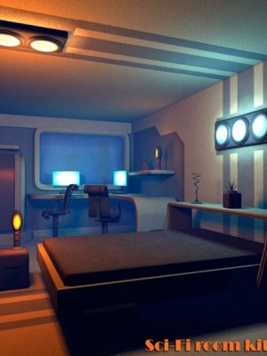 Sci-Fi room kit for Daz Studio-为工作室提供的科幻房间工具包
