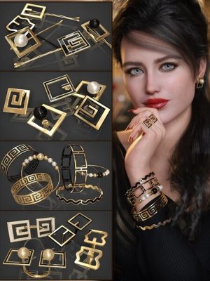 VRV Nadine Jewelry for Genesis 9, 8.1, and 8 Females-珠宝为创世纪981，和8名女性