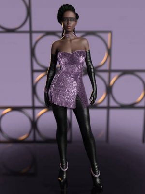 dForce CB Raven Clothing Set for Genesis 8 and 8.1 Females-乌鸦服装套装为创世纪8和81名女性