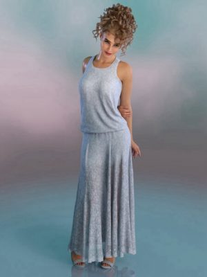 dForce Isadora Dress for Genesis 9-《创世纪》9版的伊莎多拉礼服