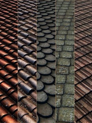 v176 Roof Tiles Iray Textures-176屋顶瓷砖纹理