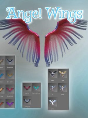 Angel -Wings Bundle for Genesis 8 Female-天使翅膀捆绑为创世纪8个女性