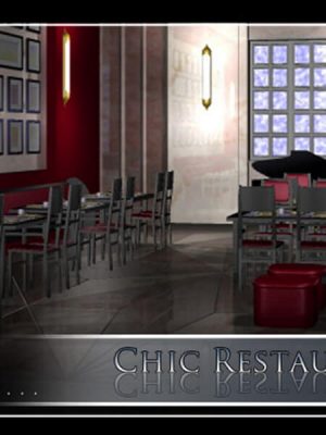 Chic Restaurant (Poser, Vue & OBJ)-时尚餐厅