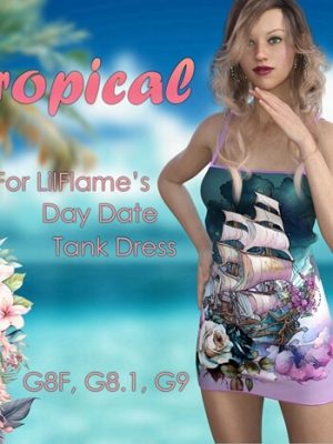SIC Tropical for the Day Date Tank Dress for G8xF and G9-热带为日间约会背心裙为8和9