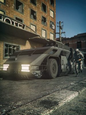 Sci-fi Military Truck-科幻军用卡车