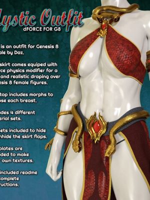 Exnem dForce Mystic Outfit for Gensis 8 Female-8女性的神秘服装