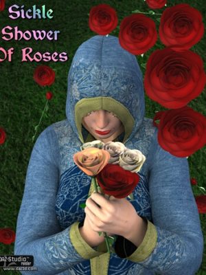 Sickle Shower Of Roses DAZ Poser-玫瑰的镰刀淋浴