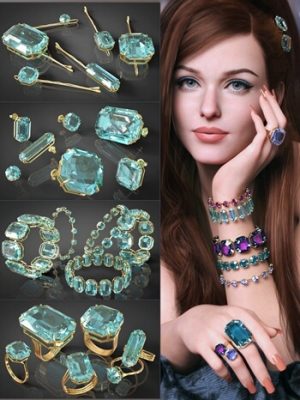VRV Gemma Jewelry for Genesis 9, 8.1, and 8 Females-珠宝为创世纪981，和8名女性