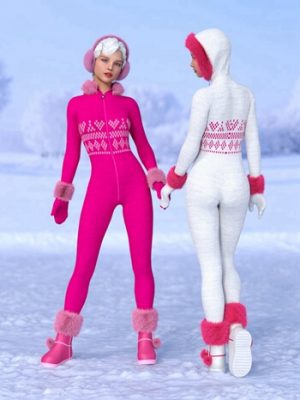 dForce Lalis Winter Love Outfit for Genesis 8 and 8.1 Females-为创世纪8名和81名女性设计的冬季爱情服装