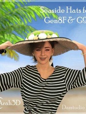 Arah3D Seaside Hats for G8F and G9-3海滨帽为8和9
