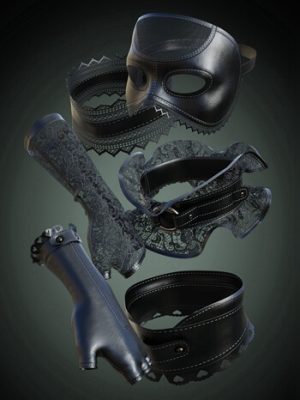 B.E.T.T.Y. Lace and Leather Accessory Pack for Genesis 9-花边和皮革配件包为创世纪9
