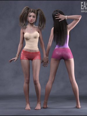 Easy Shorts for Genesis 8 and 8.1 Female-创世纪8和81女性