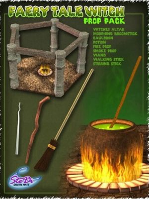 Faery Tale Witch Props Pack-童话故事女巫的道具包