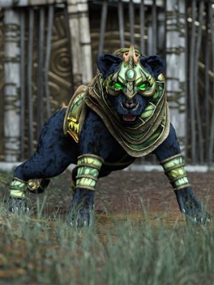 Feline Rider Hierarchical Poses for Daz Big Cat 2 and Battle Cat Armour-猫骑士等级姿势为大猫2和战斗猫盔甲