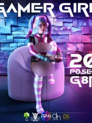 Gamer Girl – Pose Pack-游戏玩家女孩的姿势包