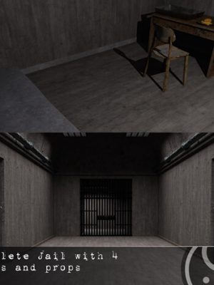 Jail Corridor With Cells-带牢房的监狱走廊
