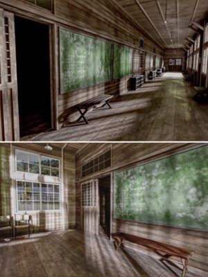 Japanese Classroom Corridor-日本教室走廊