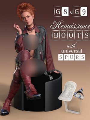 Renaissance Boots for G8M, G8F and G9 with Universal Spurs-为88和9与通用马刺