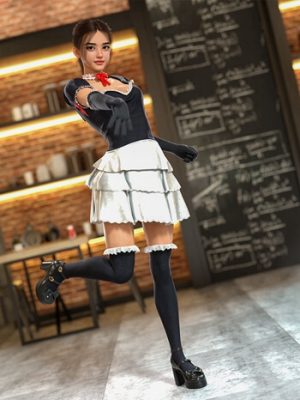 dForce Elegant Maid Uniform for Genesis 9-优雅的女仆制服为起源9