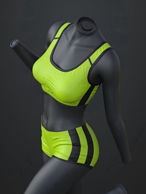dForce SU Athletics Outfit for Genesis 9, 8.1, and 8 Female-体育装备为创世纪981，和8女性