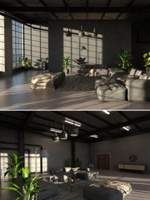 Loft Style Living Room-阁楼式客厅
