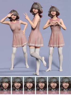 QX Cutie Poses and Expressions for Hanako 9-可爱的花子9的姿态和表达