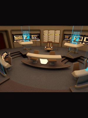 Starship Bridge XT 2 for DAZ Studio-星际飞船舰桥2为工作室