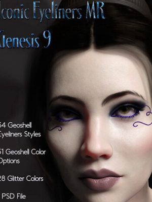 TMHL Iconic Eyeliners MR for Genesis 9-标志性眼鞘先生为创世纪9