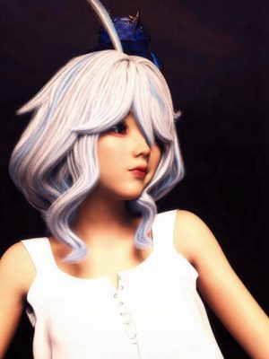 dForce Cosplay Style Jellyfish Hair and Hat for Genesis 9 and 8 Female-角色扮演风格的水母头发和帽子为创世纪9和8女性