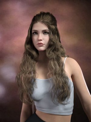 dForce Mademoiselle Anne Long Hair for Genesis 9-安妮长发