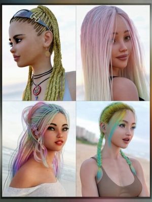 MMX Fancy Hair Color Shaders for Iray-花式的头发着色器