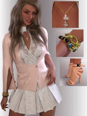 dForce Estelle Outfit for Genesis 9 Feminine-福斯埃斯特尔创世纪9女性服装
