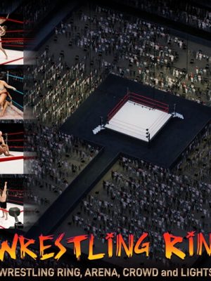 Wrestling Ring With Poses for Genesis 8-创世纪时代的摔跤戒指8