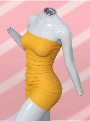 dForce SU Strapless Dress for Genesis 9, 8.1, and 8 Female-创世纪981和8女性的无肩带礼服