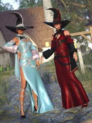 dForce White Witch Outfit Texture Add-On-白色女巫服装纹理附加组件
